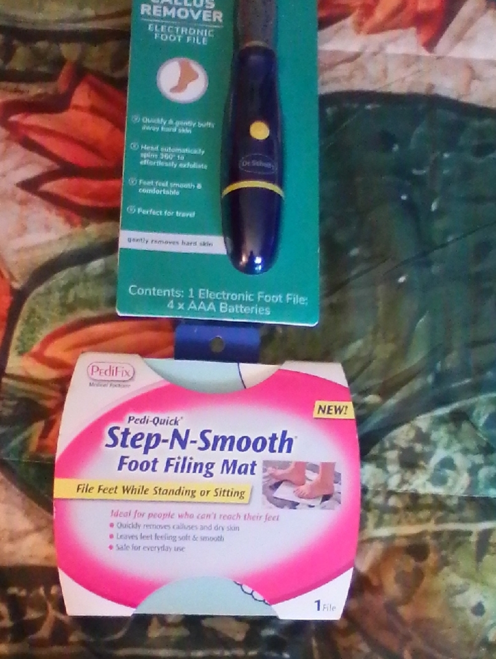 Pedi-Fix Step-N-Smooth Foot Filing Mat & Electronic Callus Remover